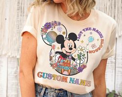 custom disney epcot flower and garden festival 2024 shirt | mickey and friends t-shirt | figment family tee | wdw disney
