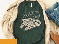 vintage disney star wars shirt | millennium falcon graphic t-shirt | galaxy's edge | star wars day tee | star wars celeb