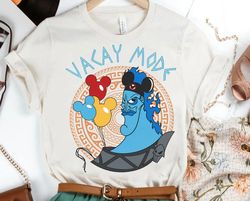 retro vacay mode hades wears mickey ears with balloons shirt | disney villain t-shirt | funny hercules tee disney outfit