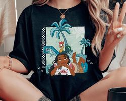 vintage moana pua and hei hei on the beach shirt | moana disney tropical vibes t-shirt | disneyland trip tee disney outf