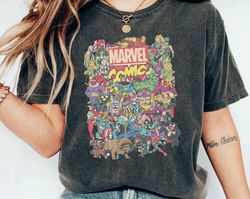 vintage mavel comic super hero all characters shirt | marvel friend shirt, avengers t-shirt | marvel superhero shirt, av