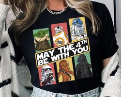 retro disney star wars characters group shirt | may the 4th be with you t-shirt | galaxy's edge trip tee | disneyland tr