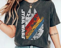 retro disney star wars shirt | millennium falcon wears logo graphic t-shirt | galaxy's edge | star wars day tee | star w