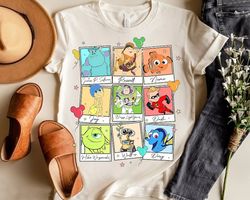 funny disney pixar characters group shirt | toy story cars monster inc balloons t-shirt | pixar fest tee | disneyland fa