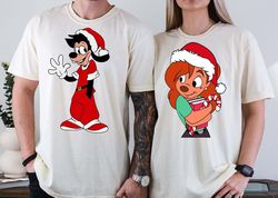 retro max and roxanne disney christmas sweatshirt | disney couple matching t-shirt | disneyland xmas holiday trip tee |