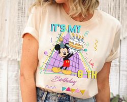 custom retro disney mickey birthday matching t-shirt | mickey and friends birthday | personalized disney birthday tee |