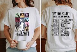 two sided the eras tour concert shirt, taylor swift shirt, custom text shirt, ts merch shirt, eras tour concert shirt, s