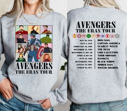 avengers the eras tour shirt, marvel super hero sweatshirt, scarlet witch, hulk shirts, black widow tee, spiderman, wint