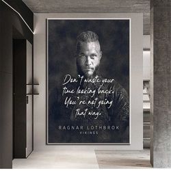 vikings | ragnar lothbrok classic quote wall art canvas paintings