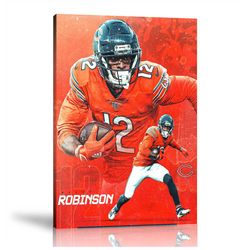 allen robinson poster, chicago bears, nfl sports print, sports player print, framed art print , wall art, home deco, can