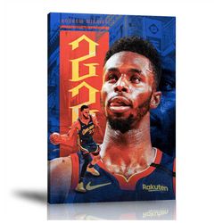 andrew wiggins poster, golden state warriors, nba sports print, sports player print, framed art print , wall art, home d