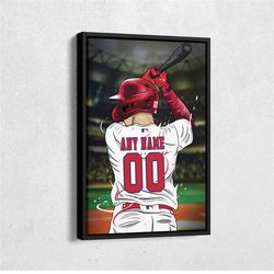 st. louis cardinals jersey mlb personalized jersey custom name and number canvas wall art print home decor framed poster