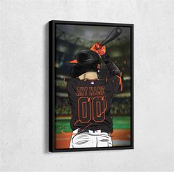 san francisco giants jersey mlb personalized jersey custom name and number canvas wall art print home decor framed poste