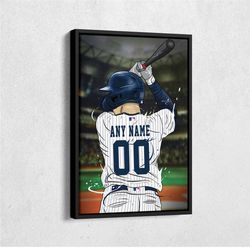 new york yankees jersey mlb personalized jersey custom name and number canvas wall art print home decor framed poster ma