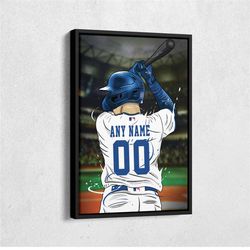 kansas city royals jersey mlb personalized jersey custom name and number canvas wall art  print home decor framed poster