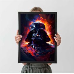 darth vador star wars mandalorian the child poster