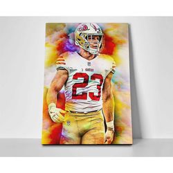 christian mccaffrey 49ers poster or canvas