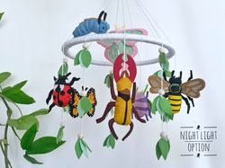 insects baby crib mobile nursery decor woodland bugs girl nursery mobile butterfly bee mobile new baby room decor gifts