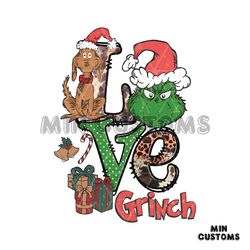 love grinch max santa hat png