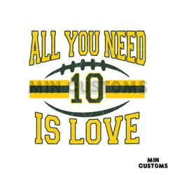 all you need is love green bay svg