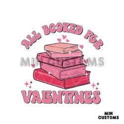 all booked for valentines literary love svg