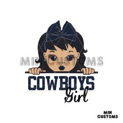 cowboys girl little princess peekaboo dallas svg