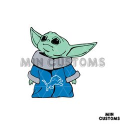 detroit lions nfl baby yoda star wars svg