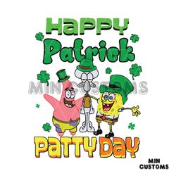 Happy Patrick Patty Day Spongebob SVG