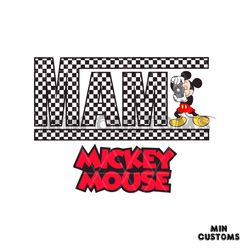 mama mickey mouse checkered disney mom svg