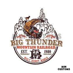 disney big thunder mountain railroad est 1980 svg