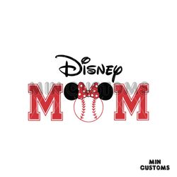 baseball disney mom minnie head svg