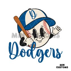 los angeles dodgers baseball face svg