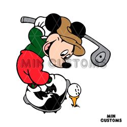 masters golf tournament mickey mouse svg