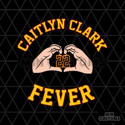 caitlin clark fever 22 heart hand svg