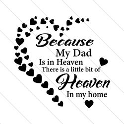 because my dad is in heaven svg, fathers day svg, dad in heaven svg, heaven dad svg, miss dad svg, dad lover svg,