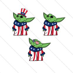 4th of July Baby Yoda Svg Bundle