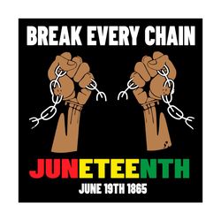break every chain juneteenth june 19th 1865 svg, juneteenth svg, break every chain, june 19th svg, 19th 1865 svg, june 1