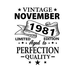 november 1981 vintage birthday svg file digital