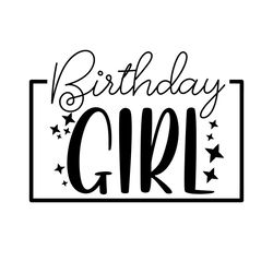 birthday girl svg file digital