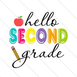 hello second grade svg