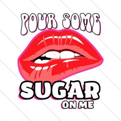 pour some sugar on me biting lips svg