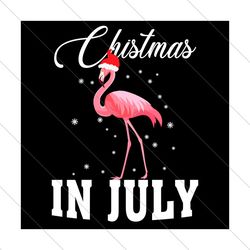 christmas in july flamingo svg