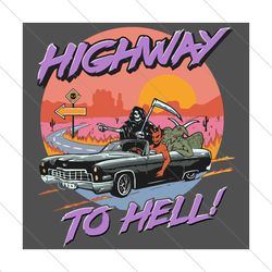 highway to hell, halloween svg, halloween gift, halloween monster, monster svg file