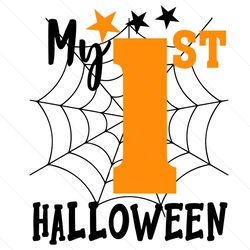 my first halloween spider web svg