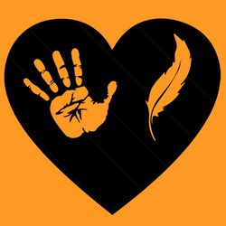 orange day celebration heart svg