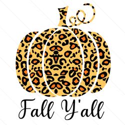 fall yall leopard pumpkin svg