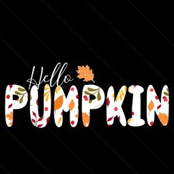 hello pumpkin fall pattern svg