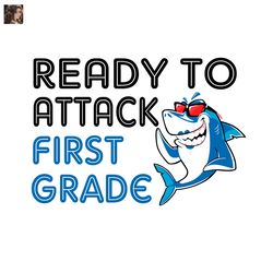 ready to attack kindergarten baby shark svg