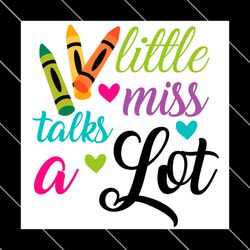 little miss talks a lot svg