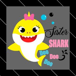 sister shark of the birthday girl svg